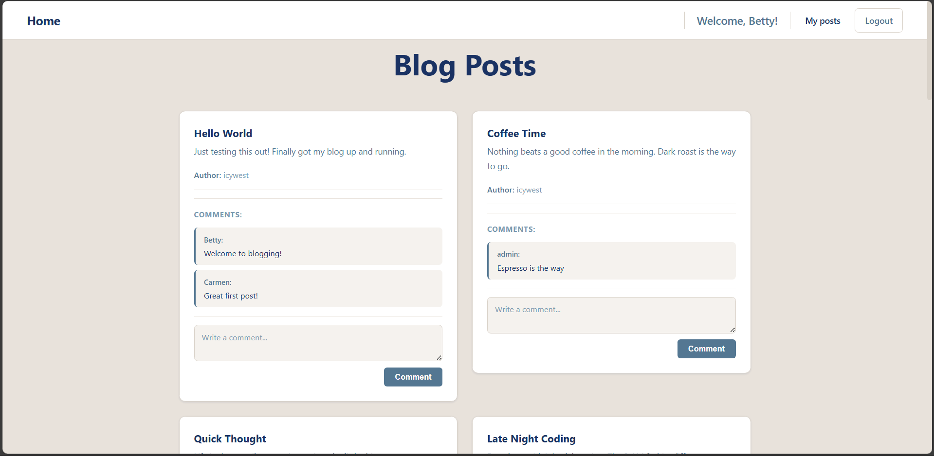 Blog Post System